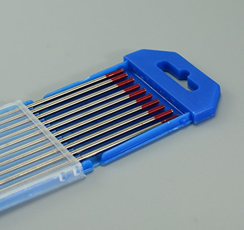 2 Percent Thoriated Wt20 Red Tig Welding Tungsten Electrode 3/32"X7" & 2.4Mm X 175Mm Pack Of 10 #TOP1