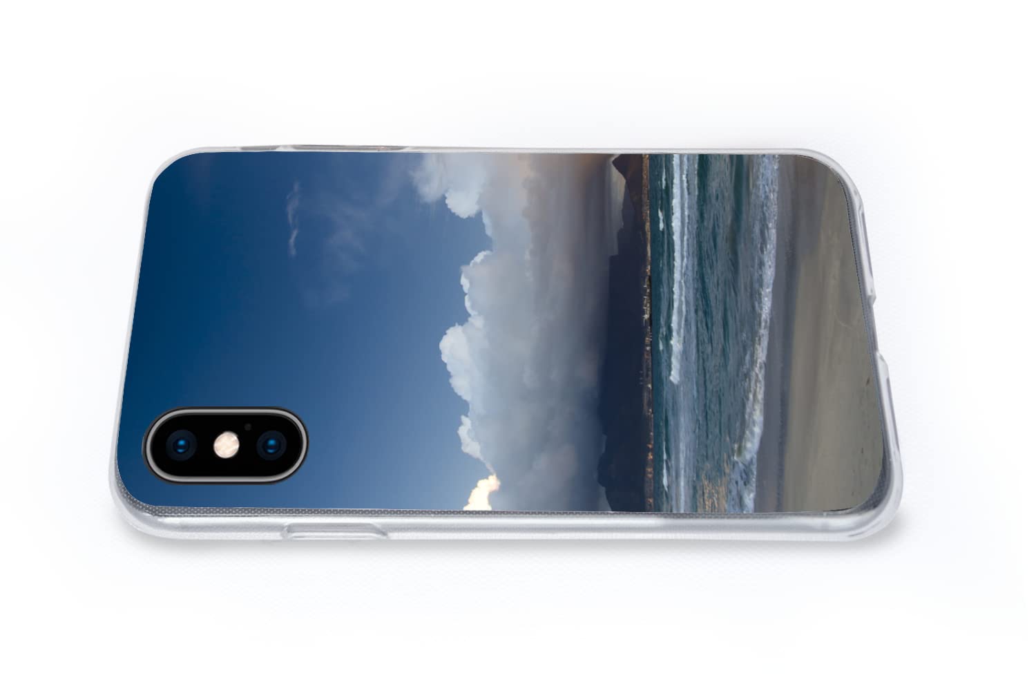 MuchoWow Funda para iPhone X - Impresionantes Colores en el Cielo de la Montaña de la Mesa - Funda de Silicona/Funda Blanda para teléfono móvil