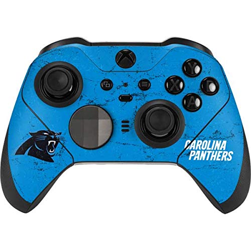Skinit Decal Gaming Skin Compatible with Xbox Elite Wireless Controller Series 2 - Officially Licensed NFL Carolina Panthers Distressed Alternate Design