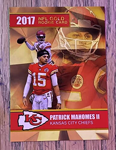 Patrick Mahomes II 2017 NFL Gold Rookie Gems Card...