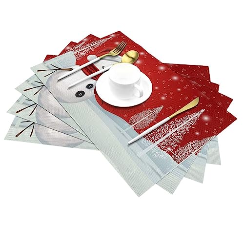 Set de table imperméable en PVC Merry Christmas lavable et résistant