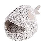 Adecuado para gatos y otras mascotas pequeñas, se puede utilizar como un saco de dormir o una acogedora cueva cubierta.