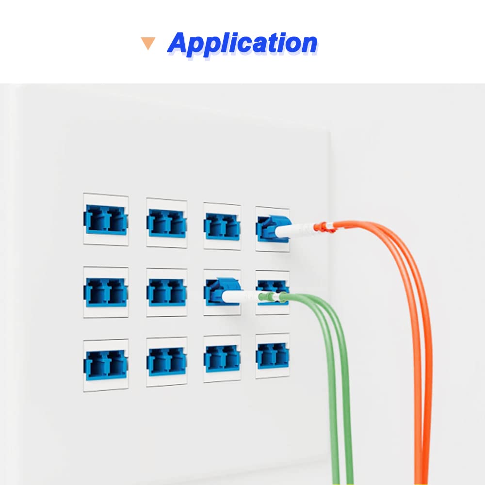 Coupleur LC vers LC F/F Keystone Jack, adaptateur fibre optique LC UPC monomode et multimode, avec inserts vierges Keystone Jack, tournevis (17 pièces)