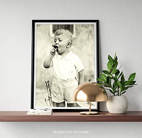 Vintage Photo of Young Boy Holding a Cigar - 11 x 14 Unframed Print - Unusual Art Prints - Cigar Art - Image 4
