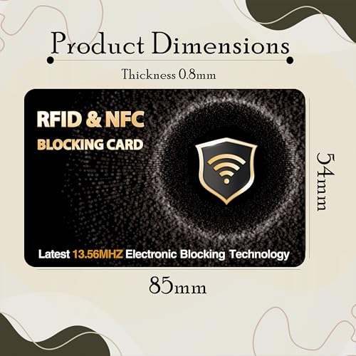 SaiTech IT RFID Blocking Cards Protect Your Entire Wallet, Purse, and Cards from NFC Contactless Theft Wallet for Men & Women - WG Black (5 Pcs Black)2