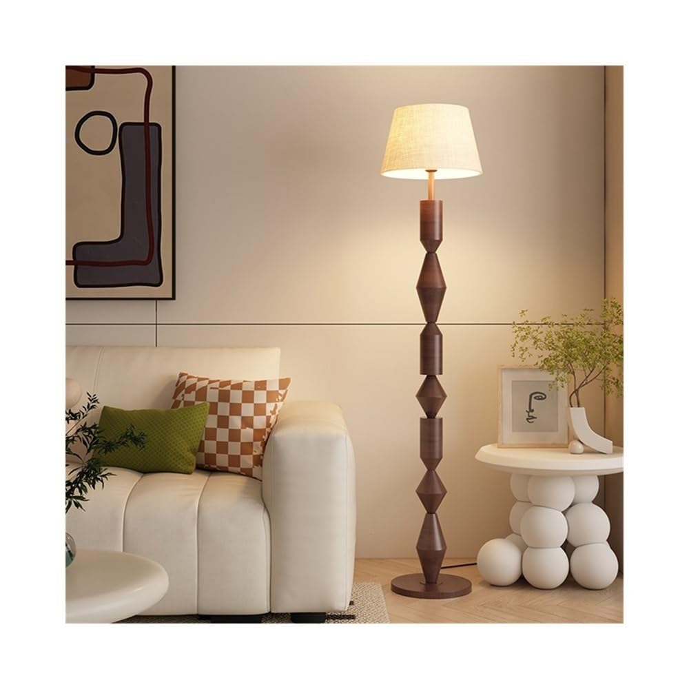 LJHFG63KUYT Standing Lamps Floor Lamp for Living Room Next to Sofa Study Office Bedroom Vertical with Lampshade Brown Decorate