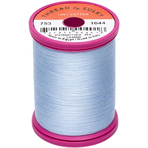 Hilo Sulky Cotton & Steel 50wt, 660 yardas, color Caribbean Mist