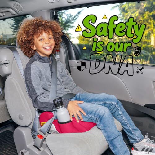 Image of Diono Solana, No Latch, Pack of 2 Backless Booster Car Seats, Lightweight, Machine Washable Covers, Cup Holders, Pink Cotton Candy