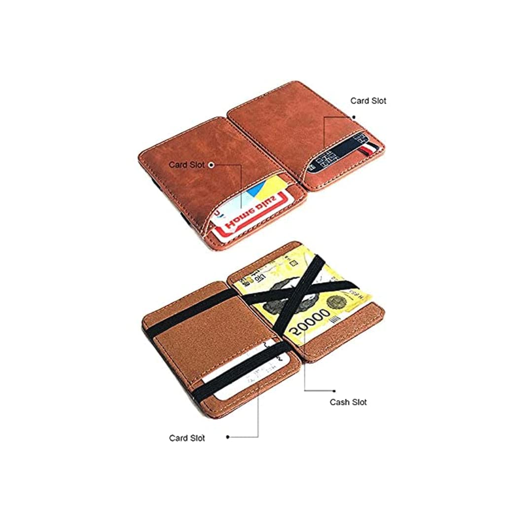 LIOONS Cartera Cartera De Cuero PU para Hombre, Cartera De Mano Vintage Ultrafina De Gran Capacidad para Hombres Y Niños, Tarjetero De Bolsillo Plegable para Monedas De Negocios Monedero