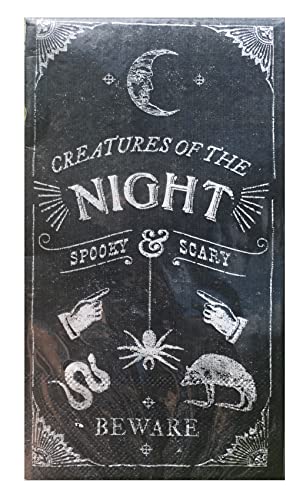 Punch Studio Creatures Of The Night Halloween Guest Towels Buffet Hostess Paper Napkins (21816), 32 Ct #TOP17
