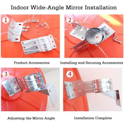 Espejo visión gran angular de 60cm ajustable para seguridad en garajes 5