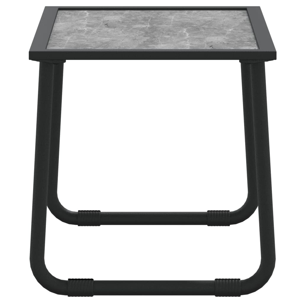 3-częściowy zestaw wypoczynkowy ogrodowy, stal antracytowa, tekstylen, nowoczesny, 60 x 40 cm, meble outdoorowe, na balkon, taras, wygodny zestaw do siedzenia