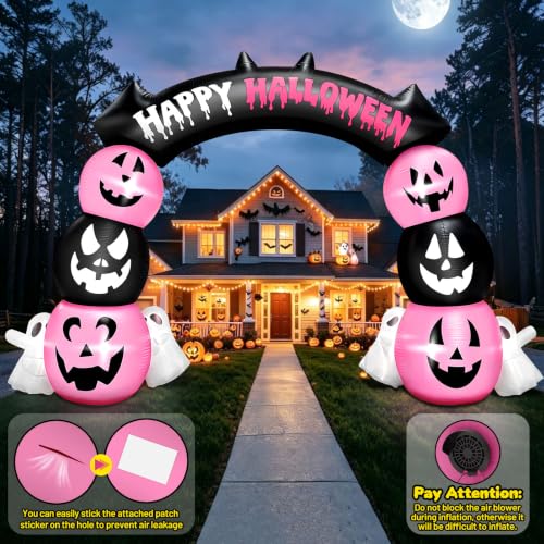 Kalolary 10FT aufblasbarer Halloween Bogen, Happy Halloween Aufblas Bogen – Ansicht 3