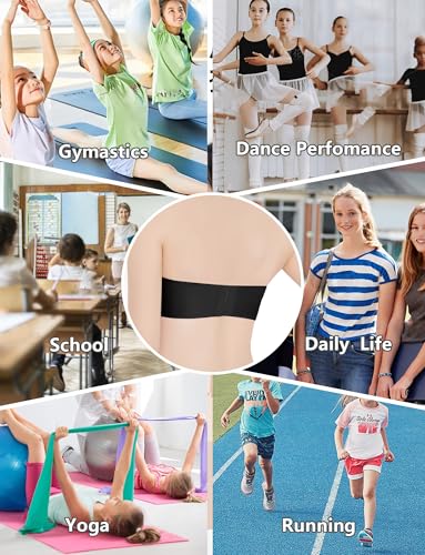 Happy Cherry Girls Strapless Bras Teen Girls Padded Tube Top with Adjustable Clear Straps Seamless Bandeau Bralette4