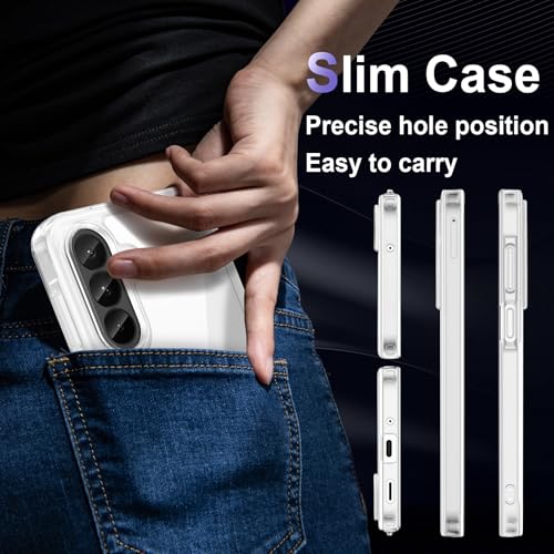 Image of Case for Samsung Galaxy A27 5G, Military Grade Drop Protection Phone Case, Yellowing Resistant, Anti-Scratch Hard PC Back, Shockproof Hard Ultra-Thin Protective Cover, Clear