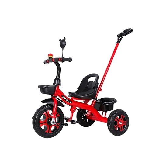 子供乗せ自転車 三輪車 キックバイク 三輪車 手押し棒付き 子供自転車 自転車 3輪 赤ちゃん おもちゃ 調節可能なシート 軽量 組み立て簡単 1 〜 6 歳のお子様向け 乗用玩具