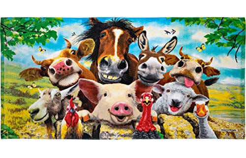 Farm Animals Super Soft Plush Cotton Beach Bath Pool Towel