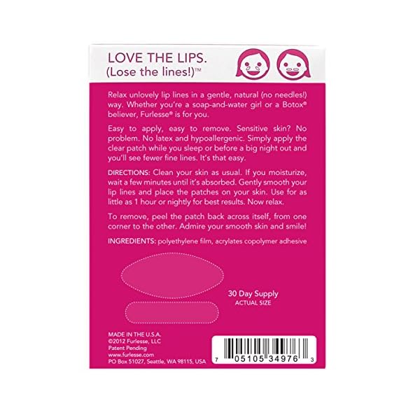 Furlesse-Lip-Sticks-Anti-Aging-Patches-for-Lip-and-Smile-Line-Wrinkles-120-Count Furlesse Lip-Sticks Anti-Aging Patches for Lip and Smile Line Wrinkles, 120 Count