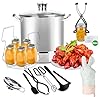 LINMAGCO Canning Supplies Starter Kit - Canning Pot, Water Bath Canner with Lid & Steam Canner with Rack