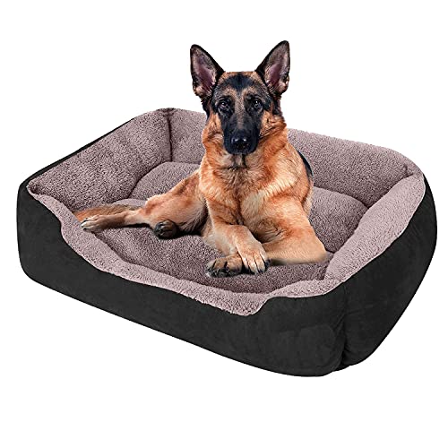 CLOUDZONE Dog Beds for Large Dogs, Large Dog Bed Machine Washable Rectangle Breathable Soft Padding with Nonskid Bottom…