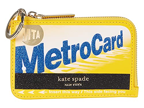 kate spade new york On A Roll Smooth Leather Metro Card Zip Cardholder High Noon Multi