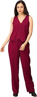 Women's Co-Ord Set | Stylish Clothing Set for Women | Stylish Top and Pant Set | Trendy Co-Ord Set for Women | Vest And Pant Set
