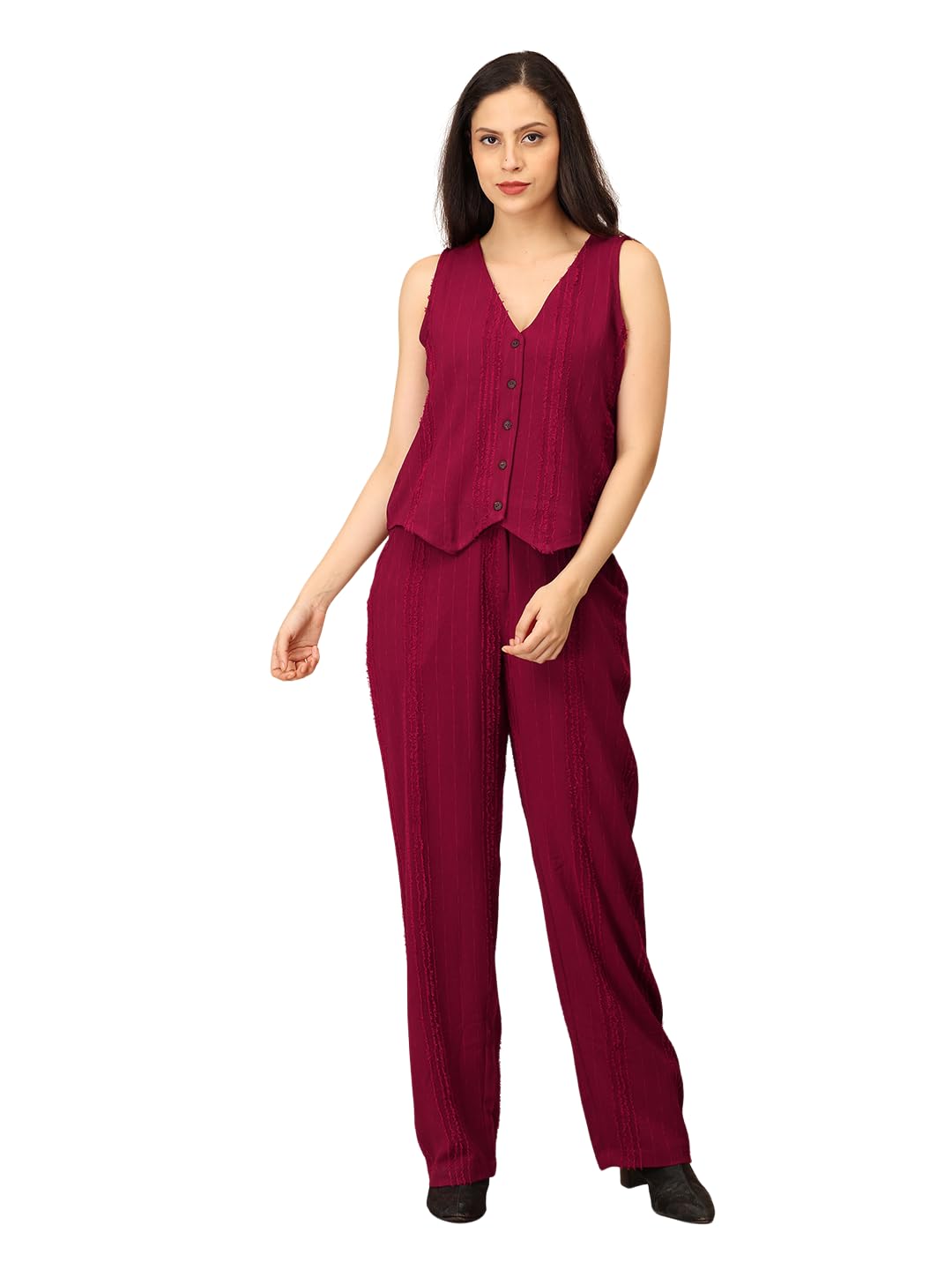 Women's Co-Ord Set | Stylish Clothing Set for Women | Stylish Top and Pant Set | Trendy Co-Ord Set for Women | Vest And Pant Set