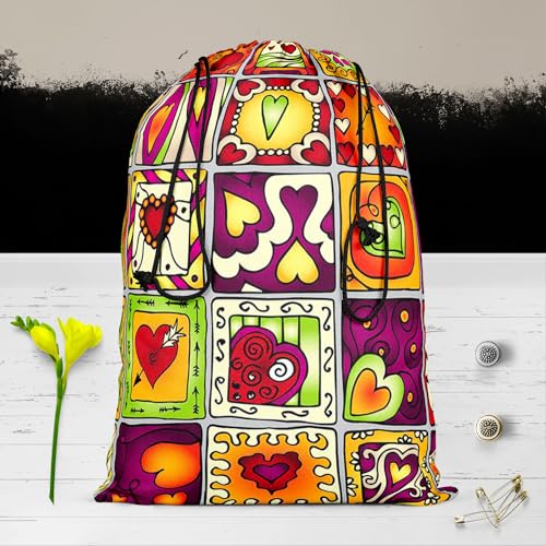 Image of ArtzFolio Doodle Drawing | Reusable Sack Bag | Bag for Gym, Storage, Vegetable & Travel
