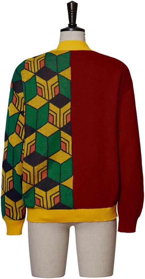 iSHOWcos Anime Cardigan Giyuu Sweater Knitted Jacket Coat