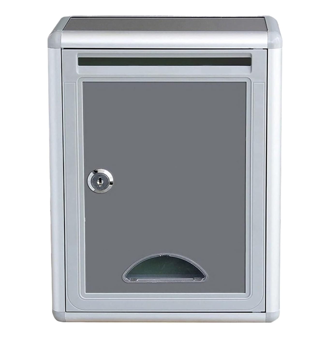 letter box, Aluminum Alloy Mailbox Lockable Secure Mail Letter Post Box For Home Garden Ornament
