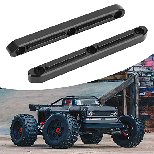 ZAWELIYO 2Pcs RC Car Roof Rack, Roof Luggage Stopper Aluminum Alloy RC Body Roof Rails - Image 2