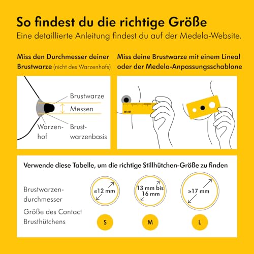 Medela Contact Brusthütchen aus Silikon – Weiches, ultradünnes Design – BPA-frei – 1 Packung mit 2 Hütchen (20 mm) und Aufbewahrungsbox