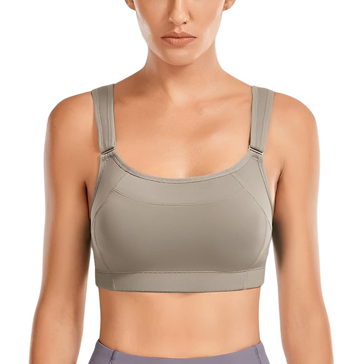 Sujetador deportivo de alto impacto talla grande 90E con tirantes ajustables
