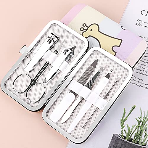 Gartig Manicure Pedicure Set Nail Clippers, Grooming Kit with Leather Travel Case (Assorted)-image-4