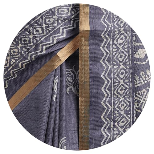 Image of MIRCHI FASHION Saree for Woman Cotton Blend Geometric Printed | Polished Professional Office Wear and Regular Daily Sari with Blouse Piece