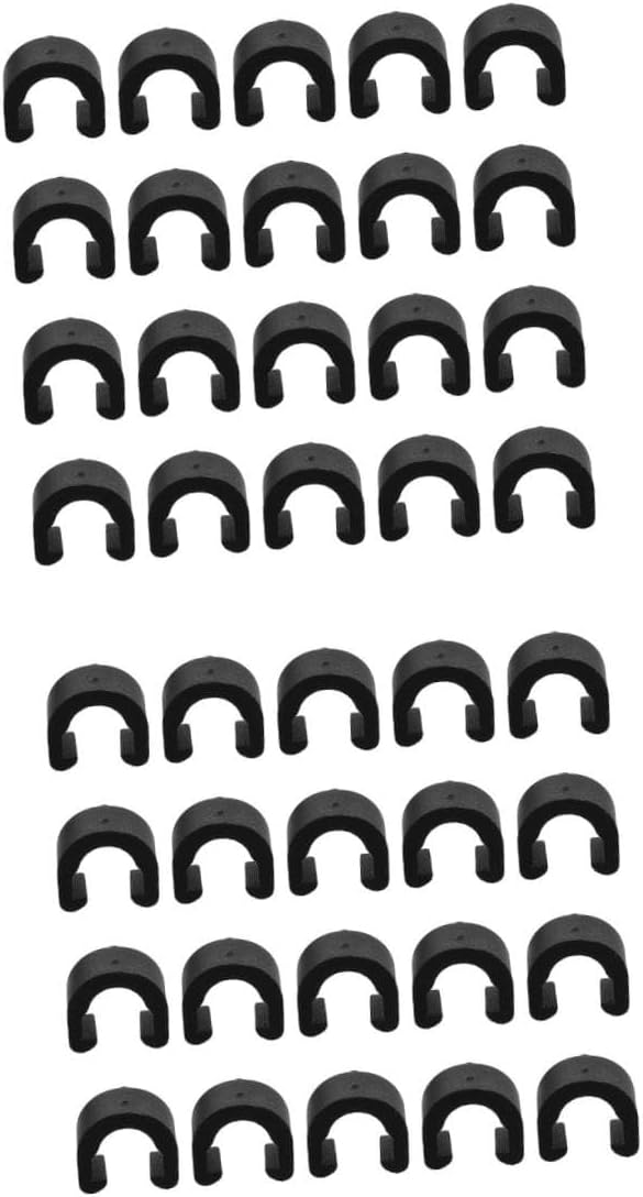 Abaodam 120pcs Bike Frame C-clips for Brake Cable Housing Cable Guides Button for Mountain and Road Reusable Hydraulic Line Buckle Secure Tubing Clips