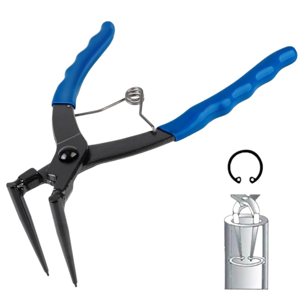 Alicates de clip de punta larga para extracción de Clip de anillo interno, Compatible con accesorios de cilindro de coche y motocicleta