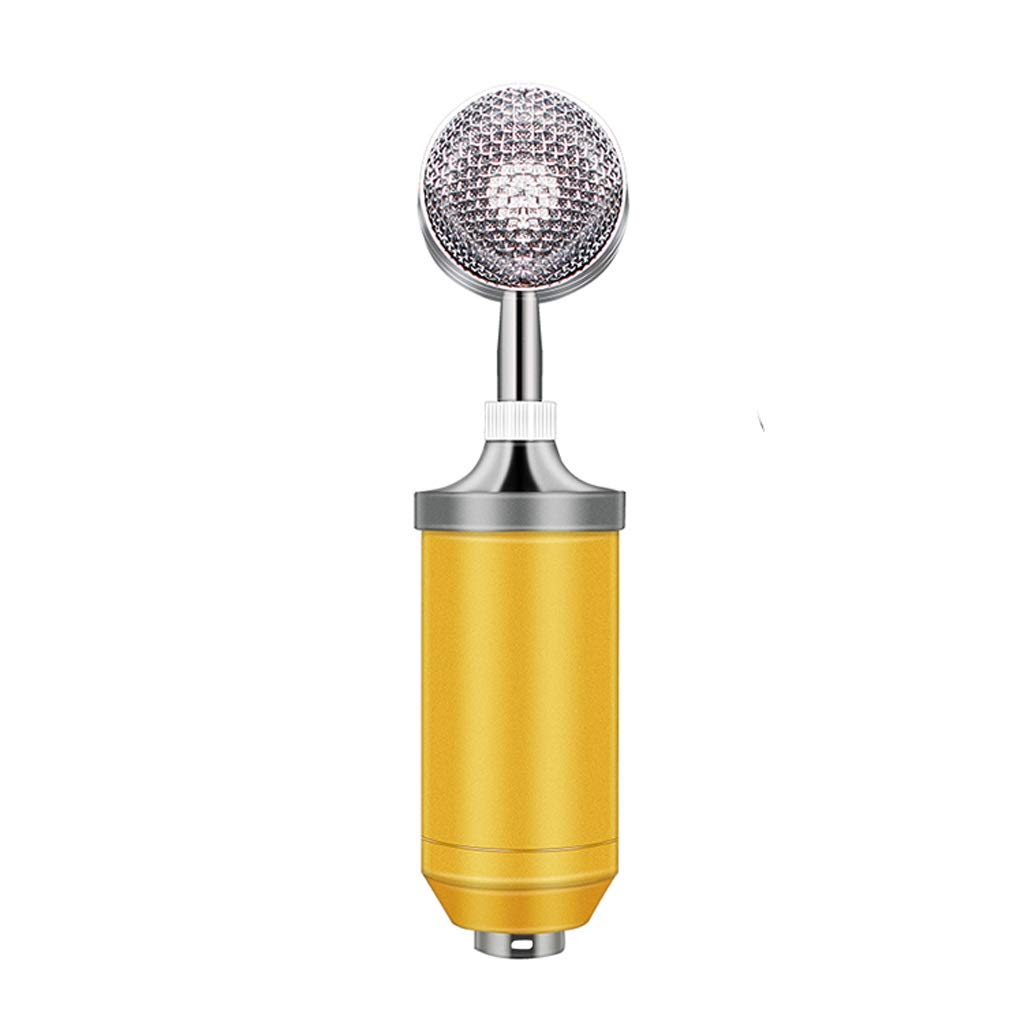 Microphone karaoké à condensateur jaune 3.5mm pour des soirées KTV réussies