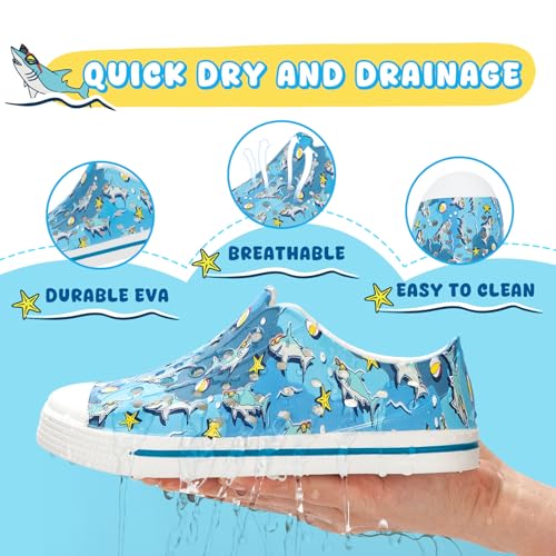 Image of FUNCOO PLUS Toddler Sandals for Boys Girls Kids Summer Quick Dry Sneakers Pool Beach Swim Water Shoes for Children