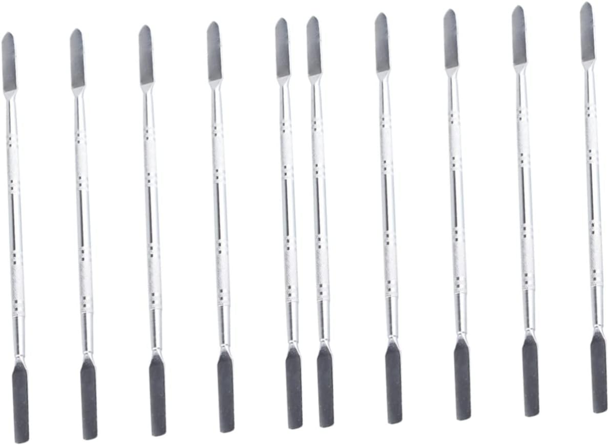 Mikikit 10pcs Stainless Steel Spudger Opening Tool for Mobile Phone Laptop Tablet Repair Double-Ended Pry Sticks for Electronics Disassembly