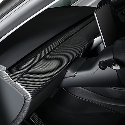 Showev Tesla Model Y Real Carbon Fiber Dash Dashboard Cover Cap For Tesla Model Y Dashboard Interior Accessories #TOP3