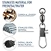 Dr.Fish 30 Pack Ball Bearing Snap Swivels, Swivels Fishing Tackle with Safety Interlock Snap Saltwater Freshwater Stainless Fishing Clips Clasp Leader Line Hook Sinker Connector #3