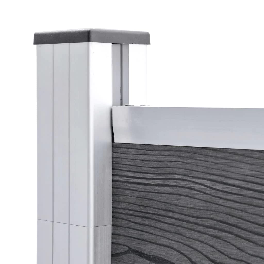 vidaXL Gartenzaun WPC 353×186 cm Grau