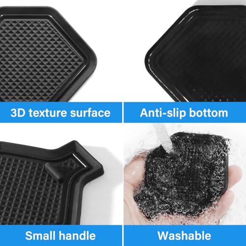 Tapetes protectores para portavasos Jetta 4 piezas negro miniatura 5