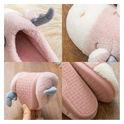 Women's Slippers Cute Elk Slippers Cartoon Animal Slippers Winter Slippers Warm Home Slippers Furry Slippers3