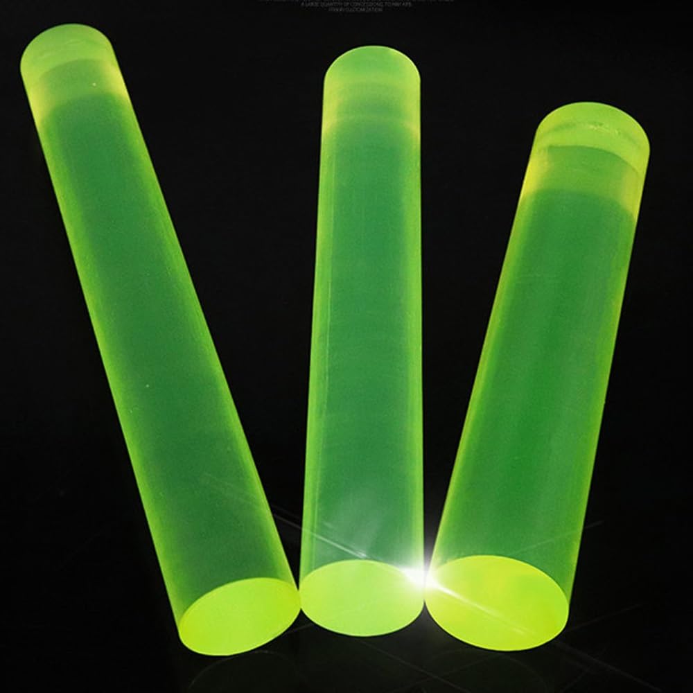 Tige en polyuréthane, Lot de 2 tiges en polyuréthane, longueur 250 mm, diamètre 50-100 mm, jaune(Dia90mm)