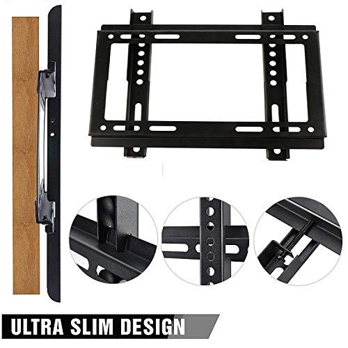 Image of Madrai Ganesh Electronics Heavy Duty TV Wall Mount Bracket for 14 to 42 Inch LCD /LED /Monitor /Smart TV, Fixed Universal Wall Stand