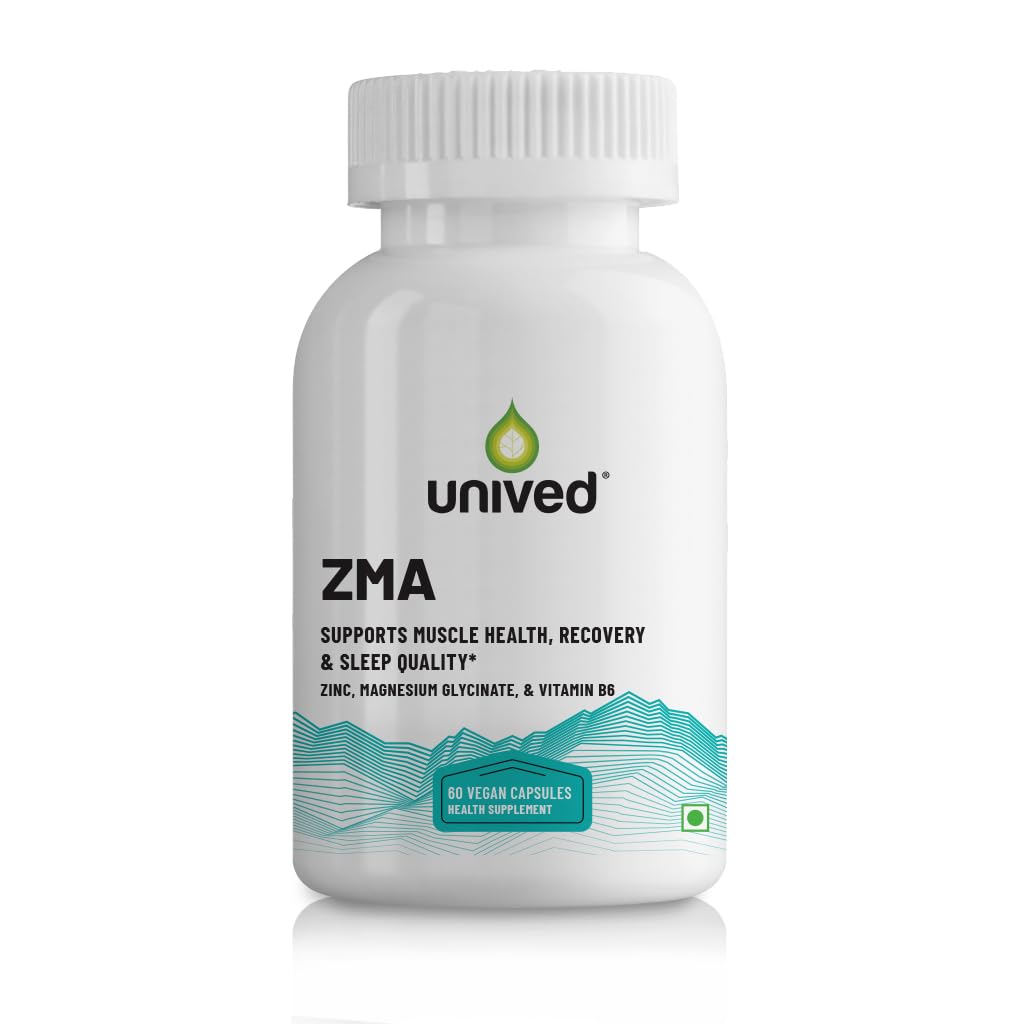 Unived ZMA | Muscle Recovery and Endurance Supplement for Men and Women | 60 Vegan Caps