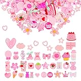 🍭Lo que obtendrá: hay 100 amuletos de resina en el paquete para usted, vienen en una variedad de estilos y colores, que agregarán más brillo y glamour a sus uñas, hermosas y lindas. Fácil de aplicar y quitar, ideal para decoración de uñas.