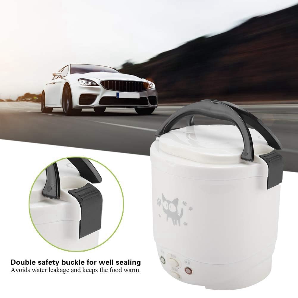 Mini Cuociriso per Auto, Cuociriso Portatile da Viaggio, Cuociriso Antiaderente, Cuociriso Multifunzione, Cuociriso Elettrico, Spina UE